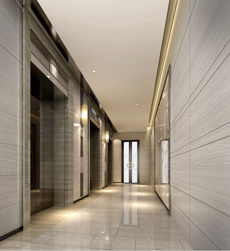 室内设计-电梯厅方案A